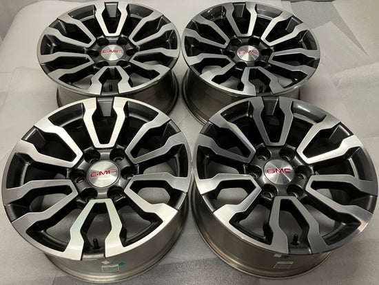 Four 2023 GMC Sierra AT4 OEM Factory 18 Wheels 5909 Rims Silverado 23377014
