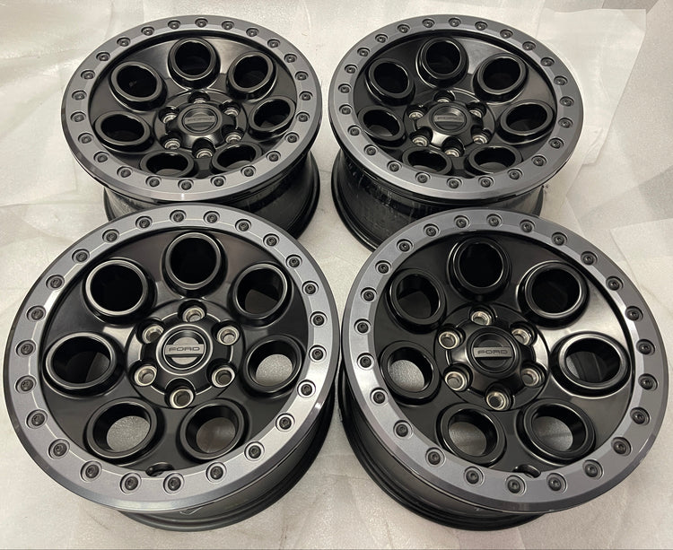 2025-2026 Ford F150 Raptor OEM 17" Bead Lock Style Black Wheel Rim Set of 4 | RL3V1007CB
