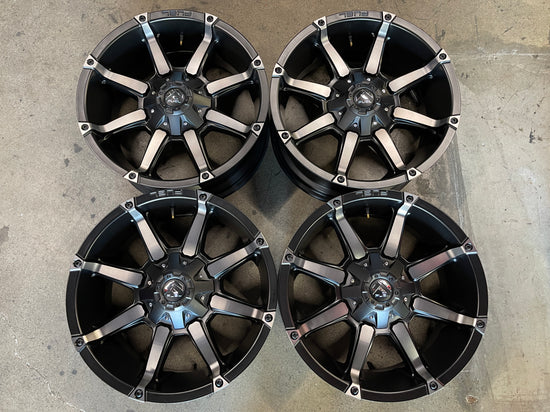 Four F150 6x135 Silverado Sierra Yukon Tahoe 6x5.5 20 Wheels FUEL Coupler 20x9 +20mm