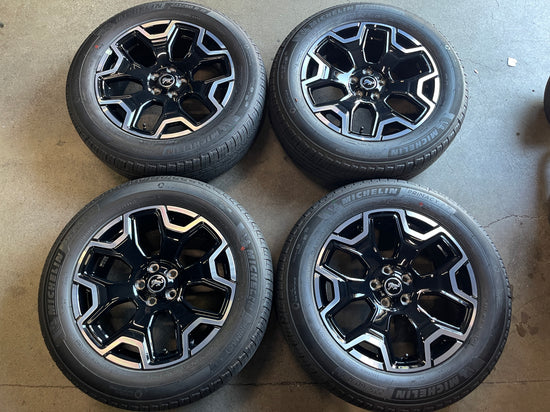 2021-2026 Ford Bronco Sport Factory 18 Inch OEM Machined Gloss Black Wheel Rim Tire Set of 4 OEM Original