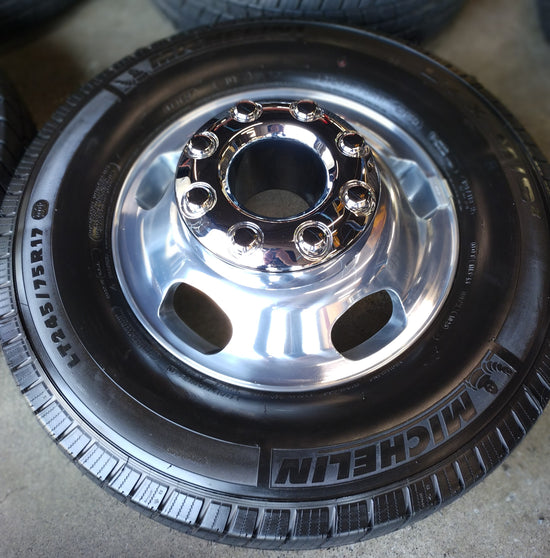 Six 2025 Ford F350 Dually Factory Forged 17 Wheels Tires OEM Rims 3618 3619 Mich LTX MS2