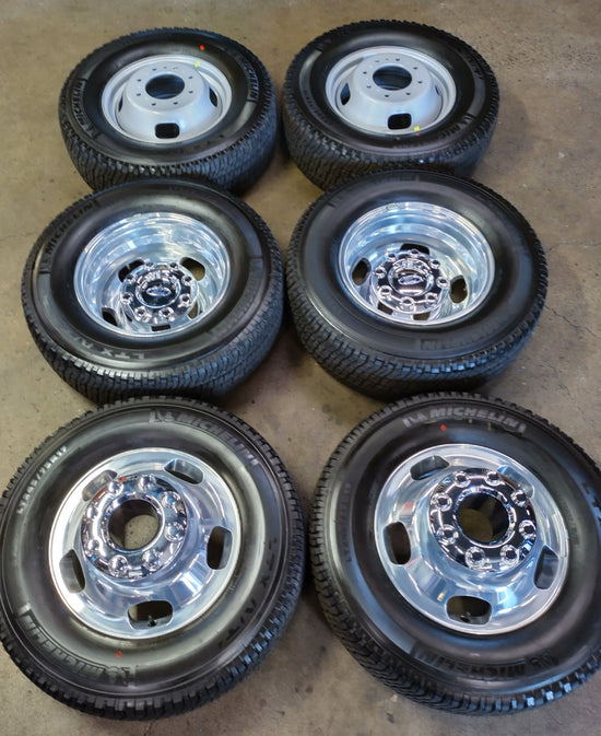 Sold Six 2025 Ford F350 Dually Factory Forged 17 Wheels Tires OEM Rims 3618 3619 Michelin AT2