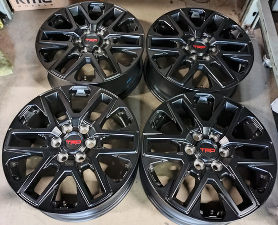 Four 2025 Toyota Tundra TRD Factory 20 Wheels OEM Rims Black PT946-34220