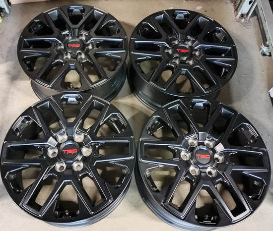 Four 2025 Toyota Tundra TRD Factory 20 Wheels OEM Rims Black PT946-34220