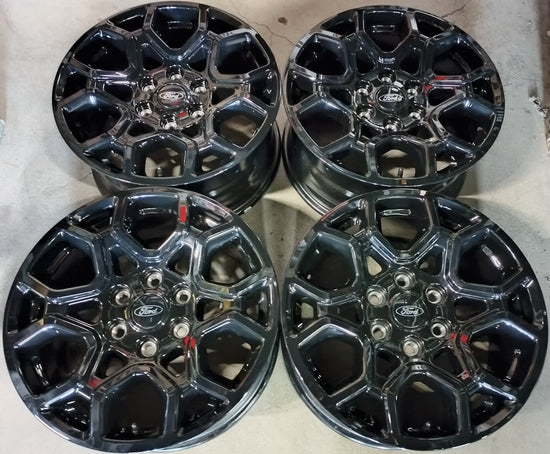 (4) 2025 FORD F150 Factory 18 Wheels OEM 10340 RIMS ML341007BA gloss black
