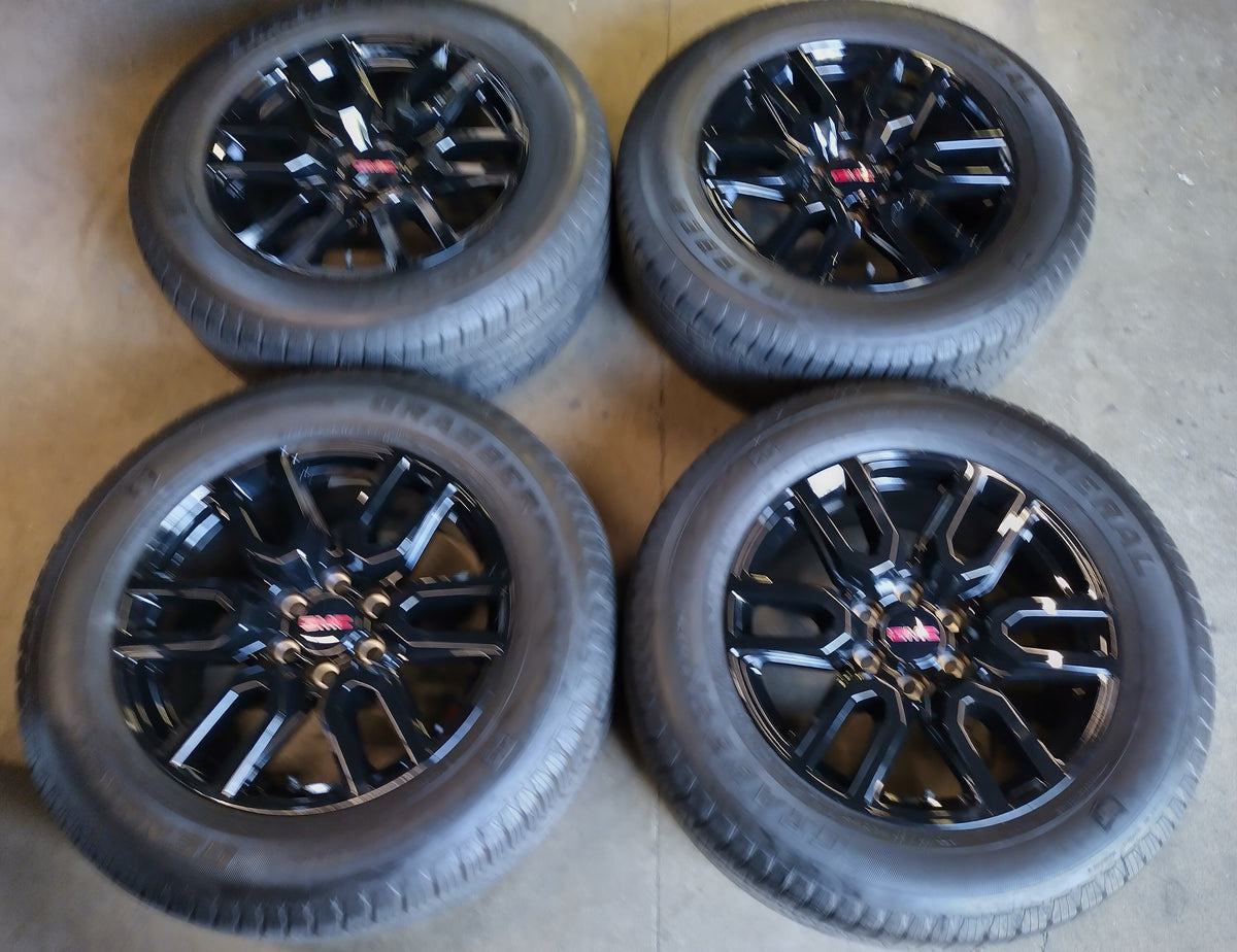 SoCal Wheels - 2019-2026 GMC Sierra AT4 Chevy Silverado 20 Inch OEM Gloss Black Wheel Tire Set of 4 Gently Used
