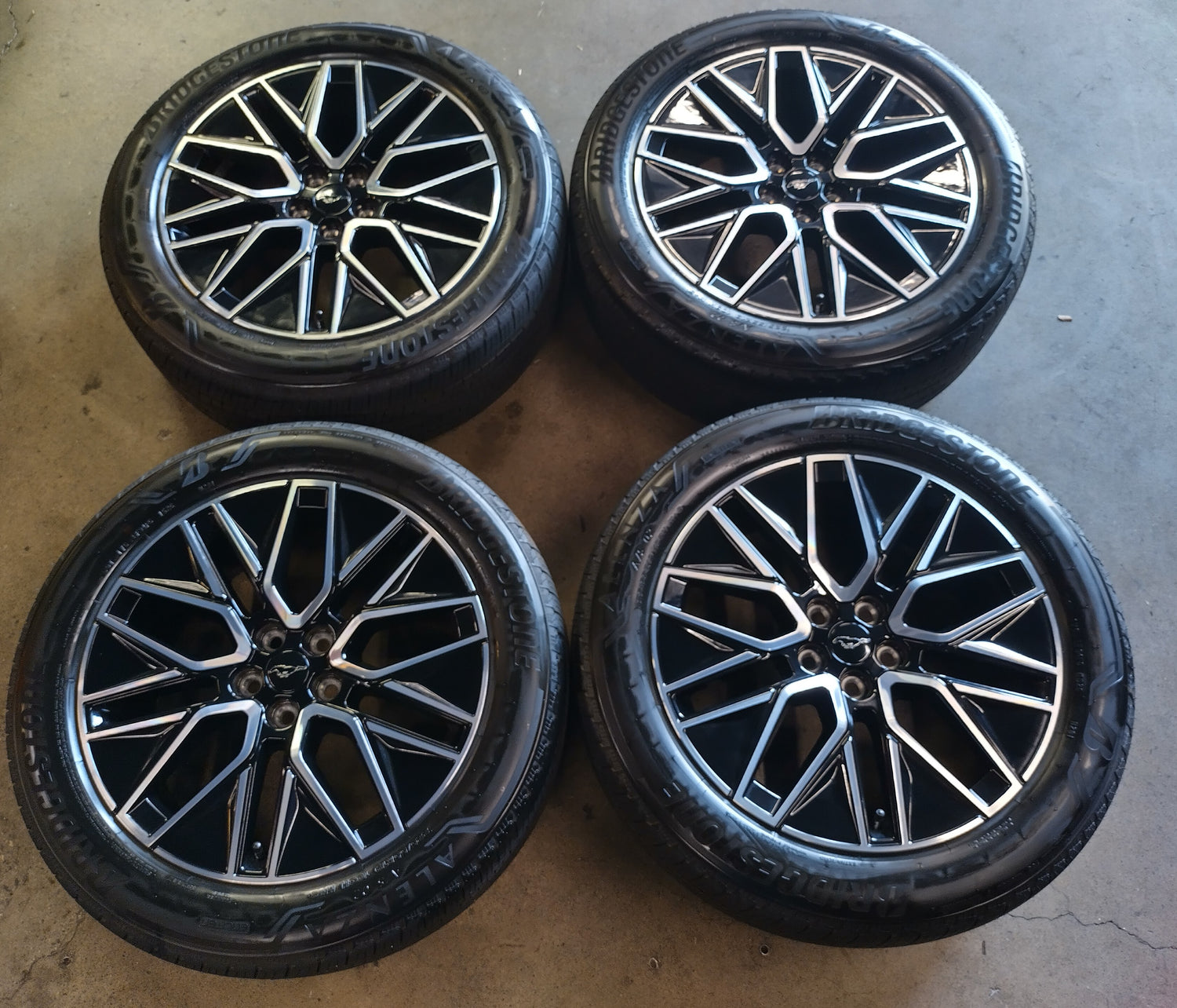 2021-2026 Ford Mustang Mach-E Factory 19 Inch Machined Face OEM Wheel Rim Tire Set of 4
