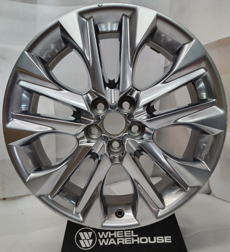 2020-2026 Toyota Highlander 20 Inch OEM Hyper Silver Clad Wheel Rim
