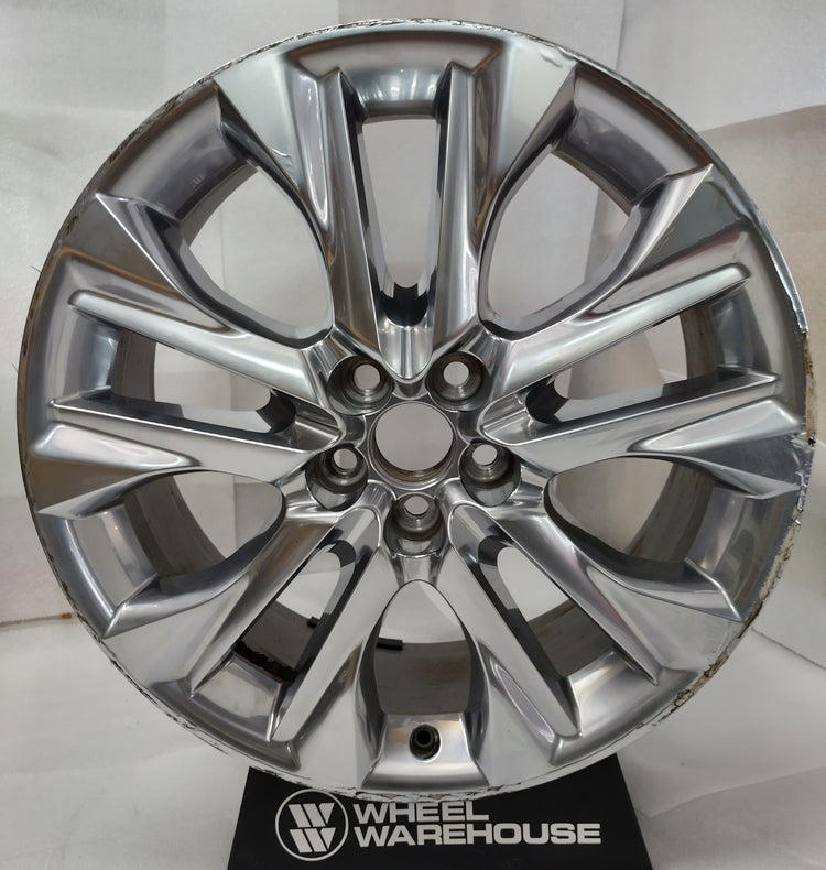 2020-2026 Toyota Highlander 20 Inch OEM Hyper Silver Clad Wheel Rim
