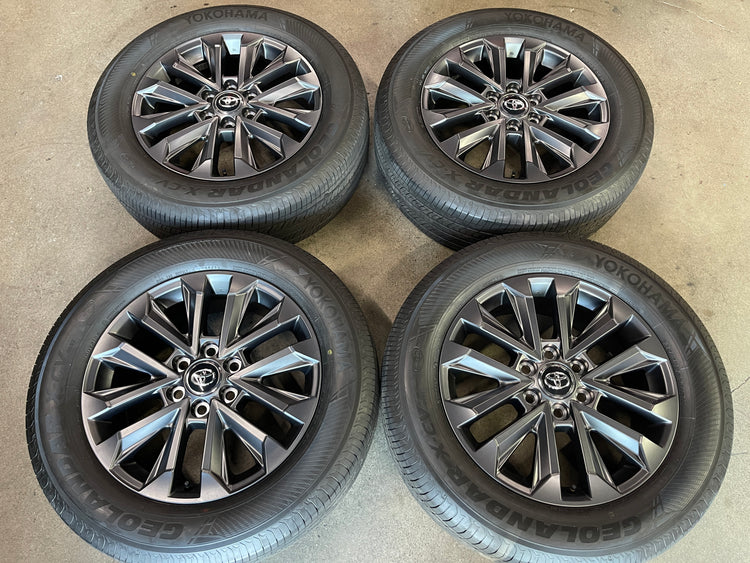 2025 2026 Toyota Land Cruiser OEM 20" Charcoal Wheel Rim Tire Set of 4 4261160N00 10645
