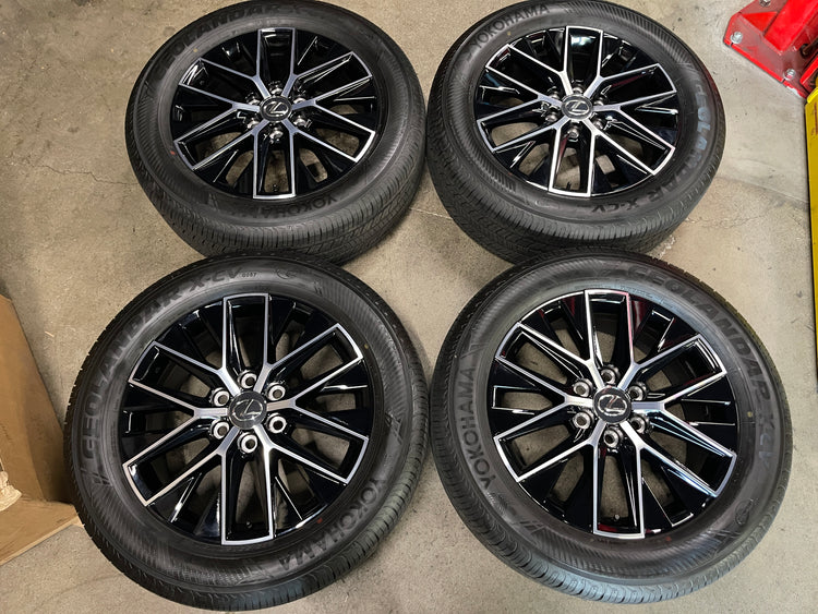 2024-2025 Lexus GX550 Premium Factory 20 Inch OEM Machined Face Wheel Rim Tire Set of 4
