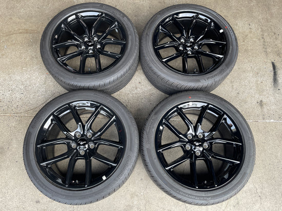 2024-2026 Ford Mustang GT Factory 19" Gloss Black Wheel/Rim Tire Set of 4 OEM PR3C1007CA