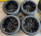 2025 Ford Mustang GT 19 Inch OEM Gloss Black Wheel Rim Tire Set of 4 Take Off
