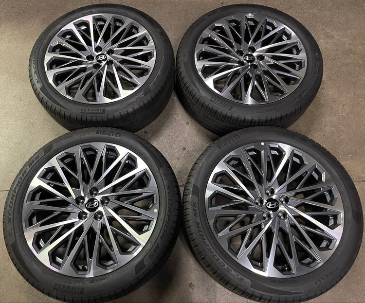 2024-2026 Hyundai Palisade Calligraphy 21 Inch OEM Machined Face Wheel Rim Tire Set of 4 Take-Off 52910-P9410 74851
