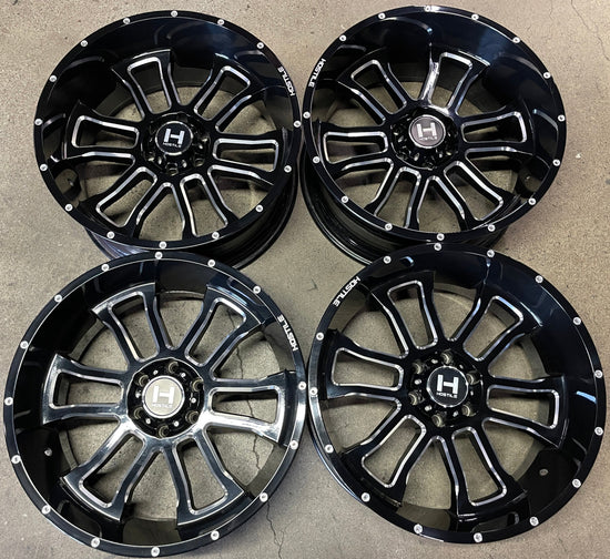 Four Chevy Silverado GMC Sierra Ram 1500 22 Wheels Hostile 22x10.0 -25mm 6x139.7
