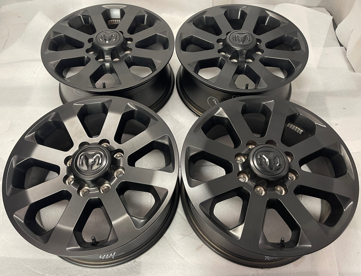 SoCal Wheels - 2023-2026 Dodge RAM 2500 3500 20 Inch OEM Semi Gloss Black Wheel Rim Set of 4, OEM 6MH99TRMAA, interchange 2697
