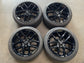 2022-2026 Honda Civic OEM 18x8 Gloss Black Wheel Rim Tire Set of 4, Goodyear Eagle Sport A/S 235/40R18 tires, OEM 42700T20A72, Interchange 60318, center caps included
