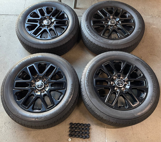 Sold 2024 Toyota Tundra Factory 20 Wheels Tires OEM Rims Black 2024 Tacoma Lug Nuts