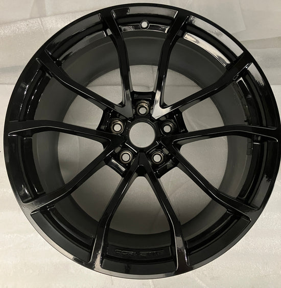 One Single OEM 2019 Corvette C7 20x12 Factory Rear Black Wheel Rim 5785 9598728
