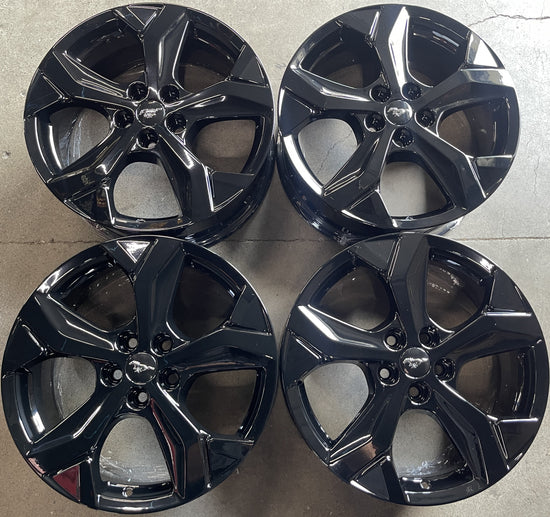 Four 2023 Ford Mustang Mach-E Factory 18 Wheels Rims OEM LJ8C1007A1B Gloss Black