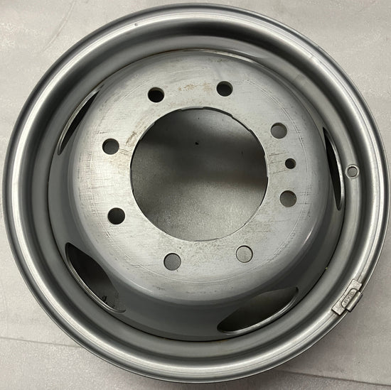ONE OEM 2011-2023 GMC Sierra Chevrolet Silver dually 3500 17 Steel Wheel Rim