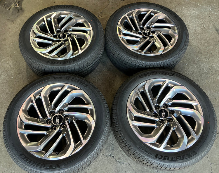 2024-2026 Lincoln Navigator OEM 22 Inch Machined Gray Wheel Rim Tire Set of 4 SL74-1007-TA Michelin Primacy LTX