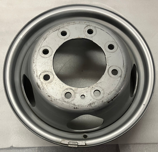 Single OEM 2011-2023 GMC Sierra Chevrolet Silver dually 3500 17 Steel Wheel Rim