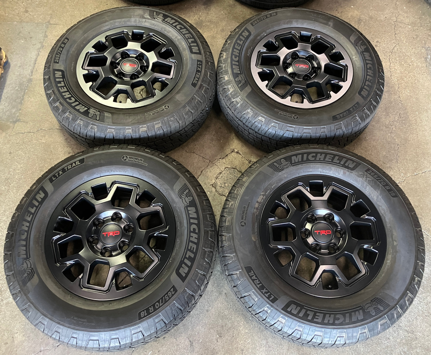 2024-2026 Toyota Tacoma TRD OEM 18 Inch Satin Black Wheel Rim Tire Set of 4 PTR56-35240 Michelin Trail LTX