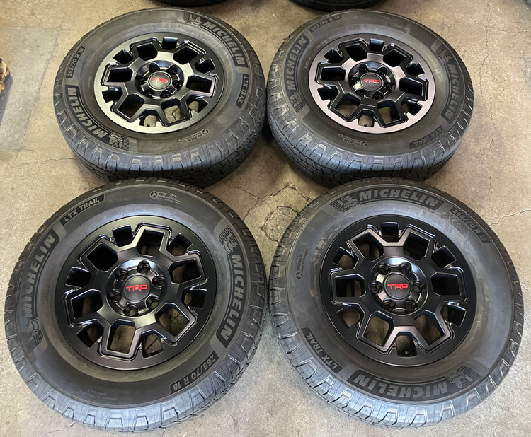 2024-2026 Toyota Tacoma TRD OEM 18 Inch Satin Black Wheel Rim Tire Set of 4 PTR56-35240 Michelin Trail LTX