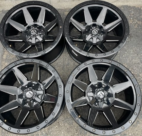 Sold Used FUEL 20 Wheels Black Ford F150 Silverado Tahoe Sierra Yukon 20X10 -18MM