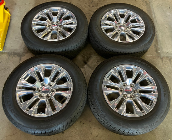 Sold 2025 GMC Sierra Yukon Factory 20 Wheels Tires OEM 23377020 Polished Rims 5917 Silverado