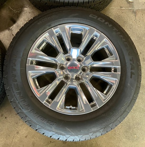 2025 GMC Sierra Yukon Factory 20 Wheels Tires OEM 23377020 Polished Rims 5917 Silverado