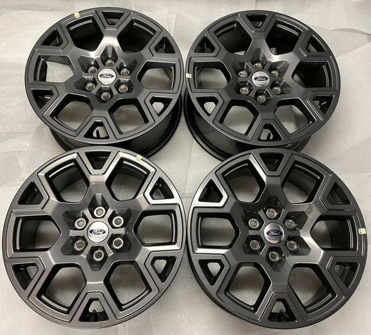 OEM Ford F150 20" Dark Gray Wheel Set — Full Set View