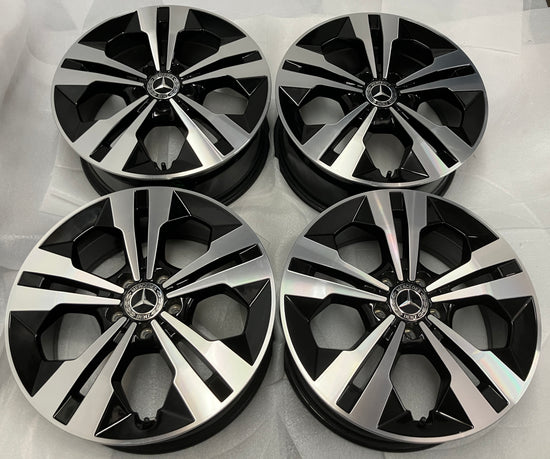 2024-2025 Mercedes-Benz GLA250 GLB250 OEM 18 Inch Machined Black Wheel Rim Set of 4 A2474012900