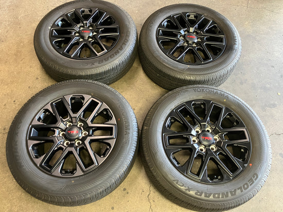 2025 Toyota Tundra TRD Factory 20 Wheels Tires OEM Rims Lug Nuts Black Yokohama 265/60/20