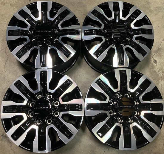 Sold Four 2025 GMC Sierra Denali Ultimate HD2500 Factory 20" Wheels OEM 84830459 Black