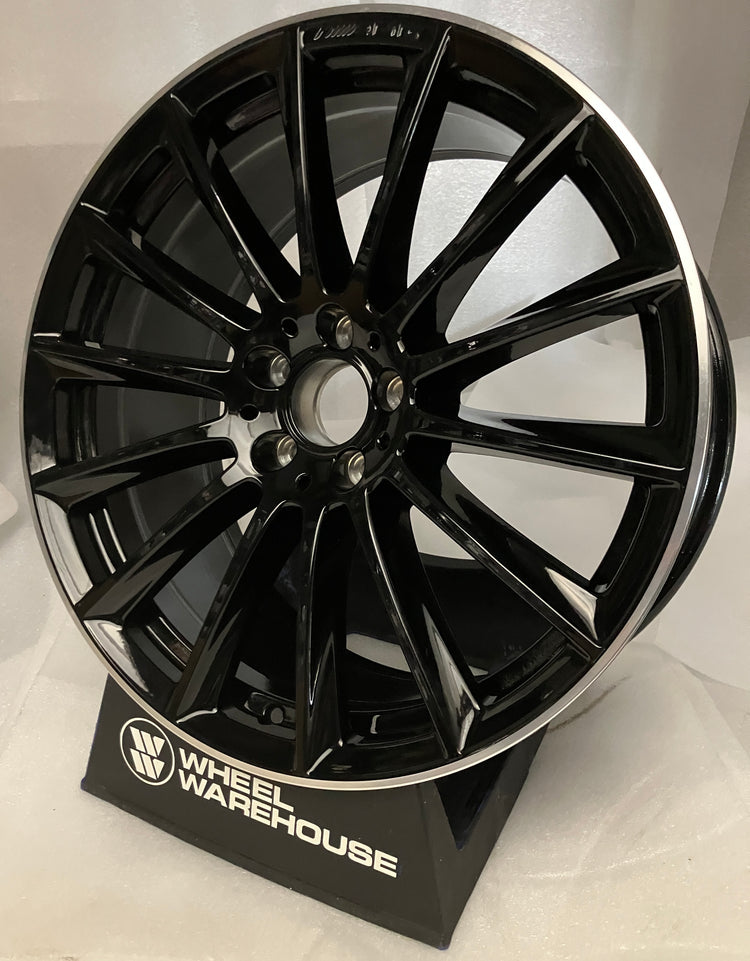 2021-2026 Mercedes-Benz S580 S500 AMG Factory 20" Gloss Black Machined Lip Wheel Rim Single OEM Original A2234011500