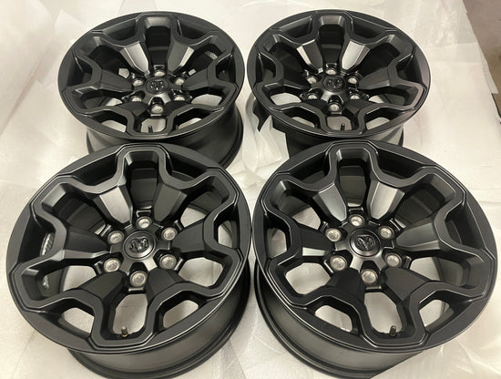 2025 Ram 1500 TRX OEM 18 Inch Semi-Gloss Black Wheel Rim Set of 4 6VB84TRMAA 95121