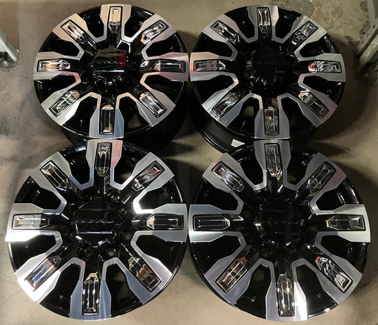 Sold Four 2025 GMC Sierra Denali HD2500 Factory 20" Wheels Rims OEM Black 84830459 Chrome