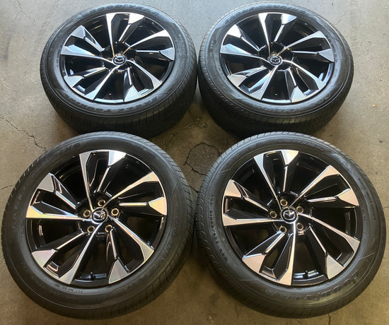 2025-2026 Mazda CX-5 OEM 19" Machined Black Wheel Rim and Tire Set of 4 9965537590 65010