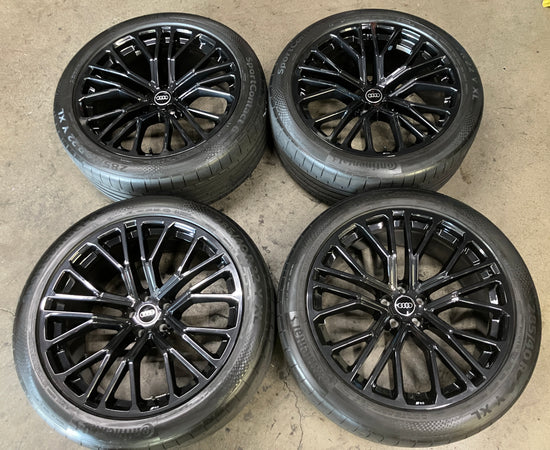 2025 Audi SQ8 Factory 22" OEM Wheels Tires Rims Continental 285/40/22 Charcoal