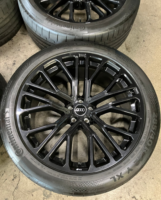 2025 Audi SQ8 Factory 22" OEM Wheels Tires Rims Continental 285/40/22 Charcoal