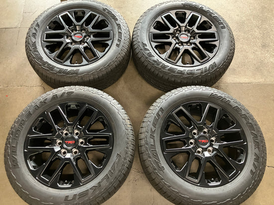 Sold 2025 Toyota Tundra TRD Factory 20 Wheels Tires OEM Black Rims Falken AT3WA 265/60/20