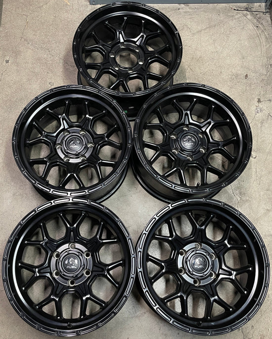 5 Take Off Fuel Tech 18 wheels Black Silverado Tahoe Sierra Yukon 6x5.5 MHTD670 18908445