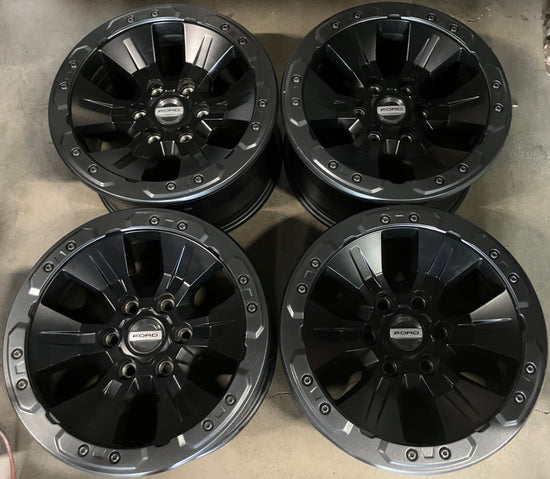 Four 2019 Ford F150 Raptor Factory 17 Wheels Rims OEM Bead Lock 10114 Black