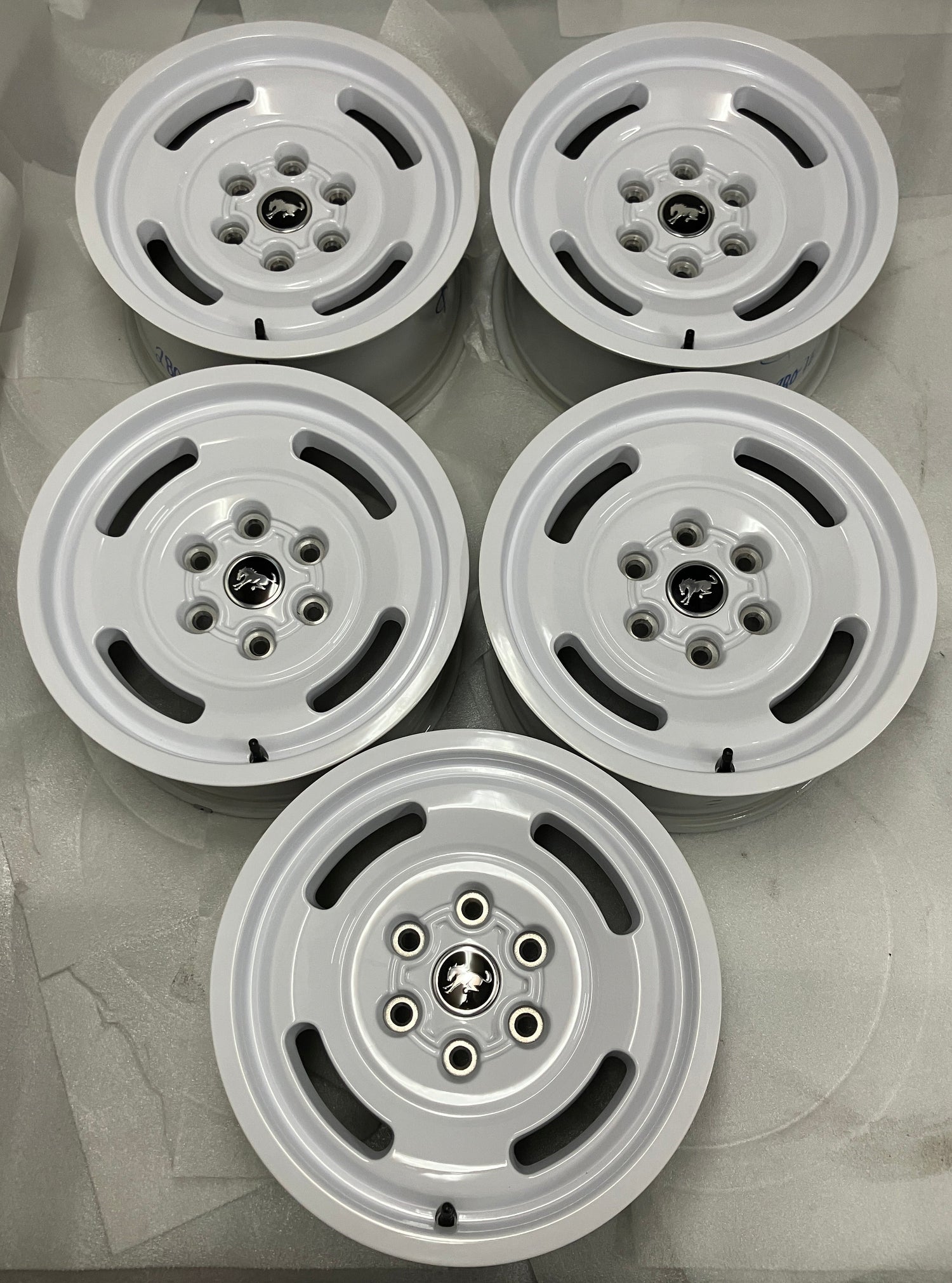2023-2026 Ford Bronco Heritage OEM 17" Oxford White Wheel Rim Set of 5 — N2DC1007A1A 10463B