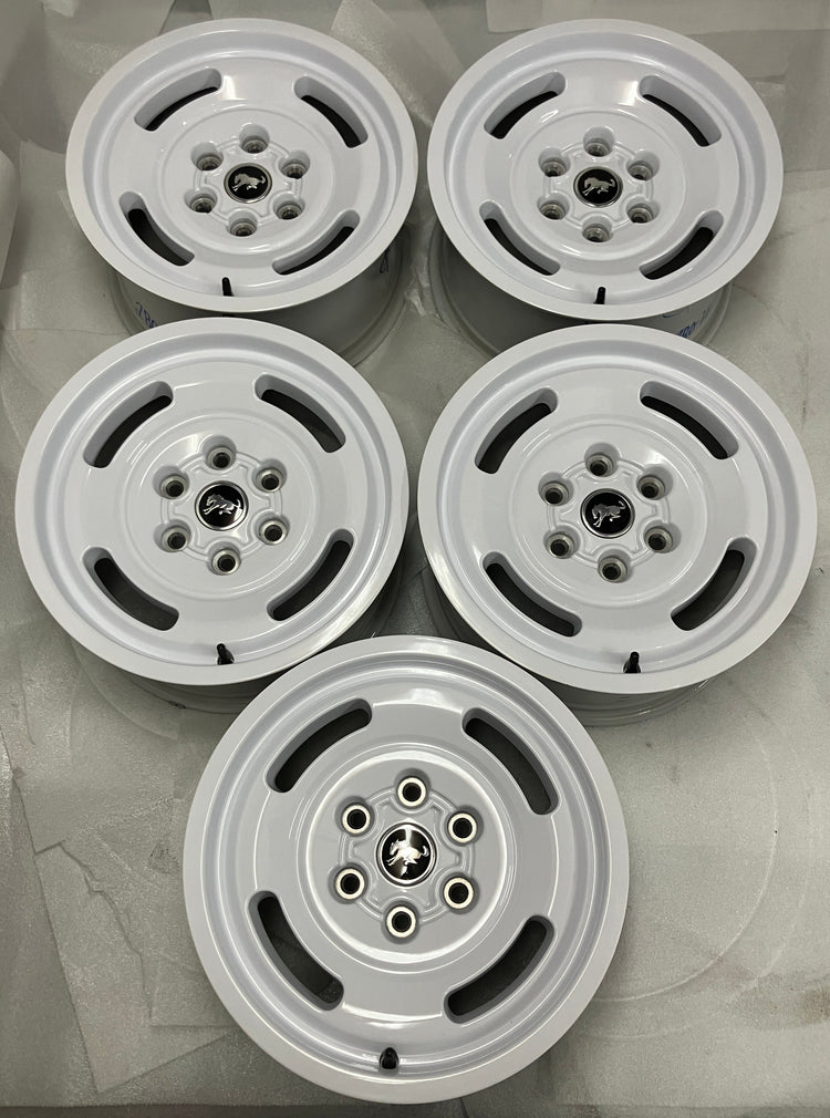 2023-2026 Ford Bronco Heritage OEM 17" Oxford White Wheel Rim Set of 5 — N2DC1007A1A 10463B