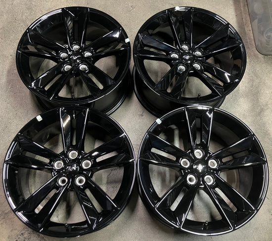Four 2025 Ford Mustang GT Factory 18 Wheels Rims OEM PR3C1007BA Black