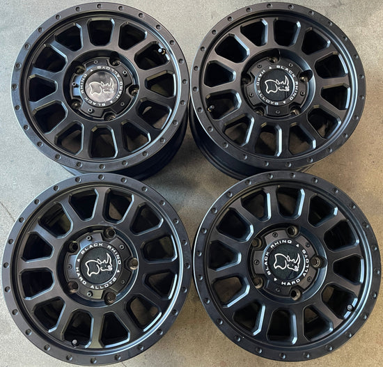 Sold Four Used Ford Transit 5x160 Black Rhino 16 Wheels Black 16x7.5 +45 Sold as is