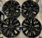2022 CHEVY SILVERADO LTZ FACTORY 20 WHEELS OEM RIMS TAHOE 5916 GLOSS BLACK